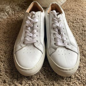 Greats Brooklyn Italian White Leather Sneakers Women’s Size 7.5